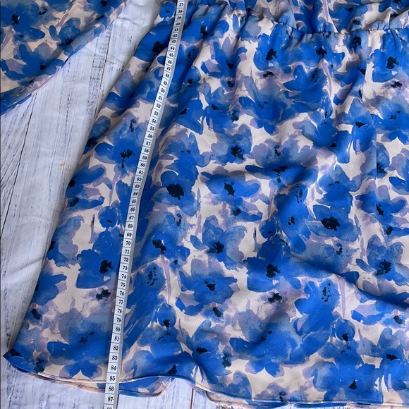 J. Crew Blue V-Neck Long Sleeve Sundress - Picture 5 of 7